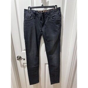 Rock Revival 'Celine' Black Skinny Jeans - Size Women's 29 (Inside Seem 32/33)